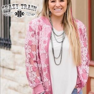 Crazy Train Pretty Pink Bomber Jacket